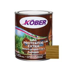 Lac-lazura groasa pentru lemn, Kober Extra 3 in 1, stejar inchis, interior-exterior, 0.75 L