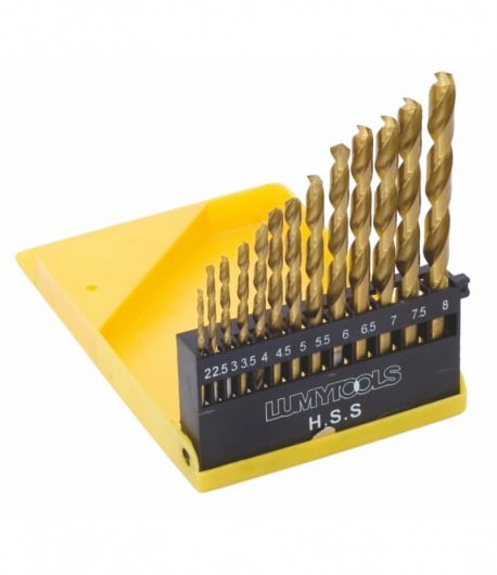 Set 13 burghie pentru metal HSS titanate LT22310 Lumytools