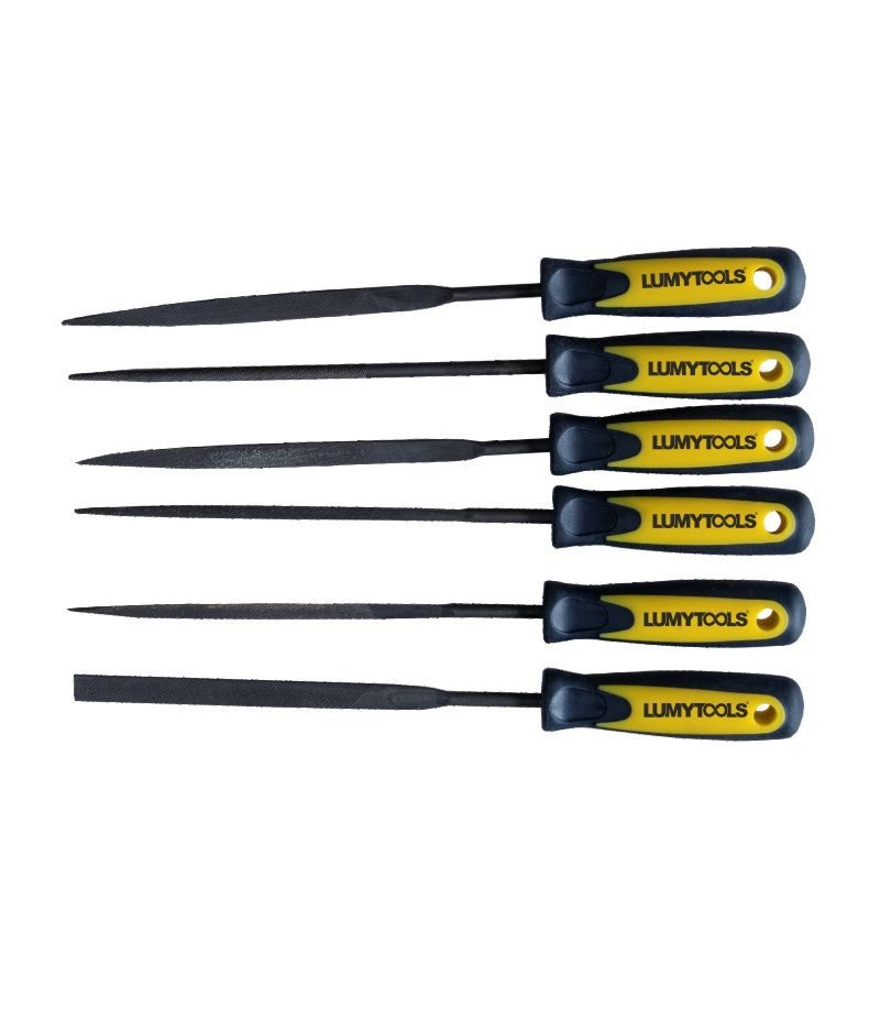 Set 6 pile metal, 150 mm, mâner bicomponent, LT25168 Lumytools