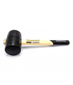Ciocan din cauciuc, alb, Φ 65 mm, 680 gr, m. lemn, LT33900 Lumytools