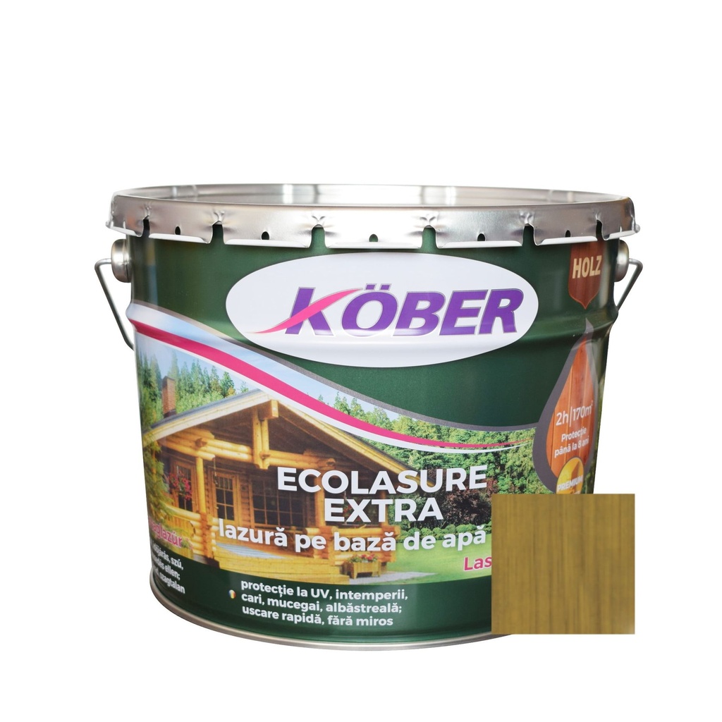 Ecolasure extra, nuc, pe baza de apa, interior/exterior, 10l Kober