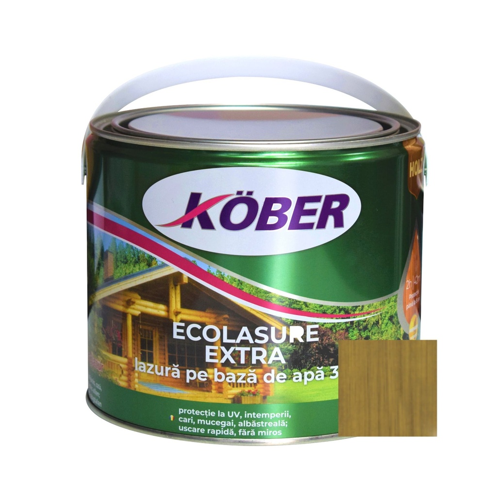 [ig8279-c2.5l] Ecolasure Extra, nuc, pe baza de apa, interior / exterior, 2.5 L Kober