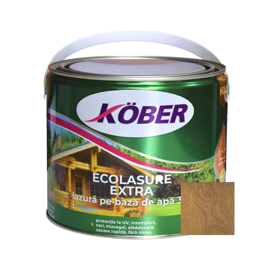 [ig8284-c2.5l] Ecolasure Extra, alun, pe baza de apa, interior / exterior, 2.5 L Kober