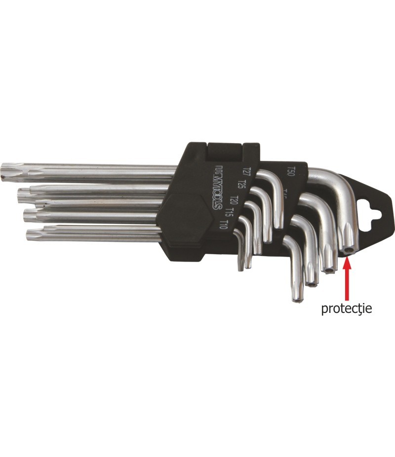 Set 9 chei torx lungi LT56482 T10-T50 cu protectie  Lumytools