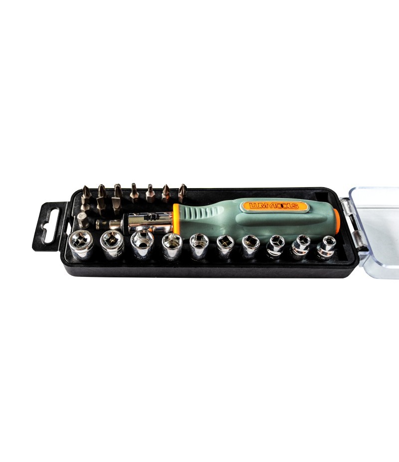 Set surubelnita cu clichet si 20 bituri LT65050 Lumytools