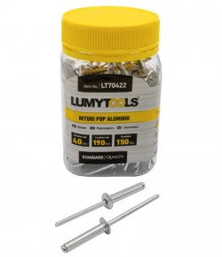 Nituri pop aluminiu 4,0x19,0 mm, 150 buc. în cutie pvc LT70422 Lumytools