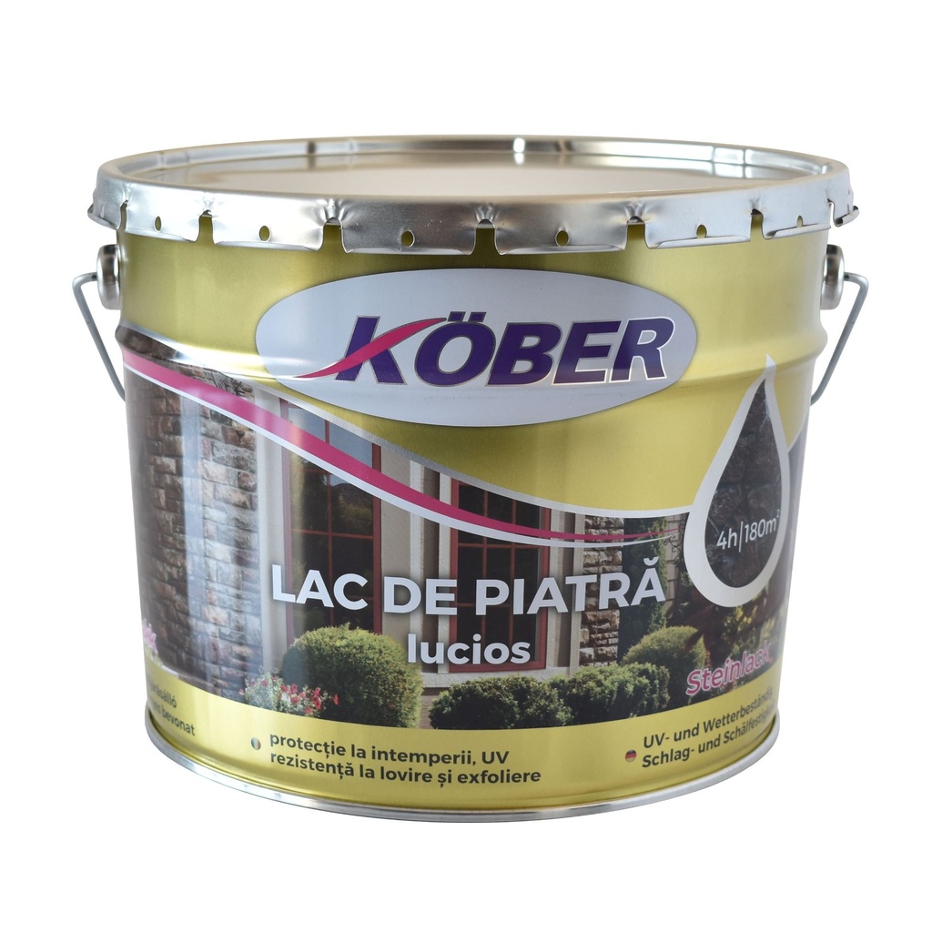 Lac pentru piatra Ideal, interior/exterior, transparent, 10l Kober