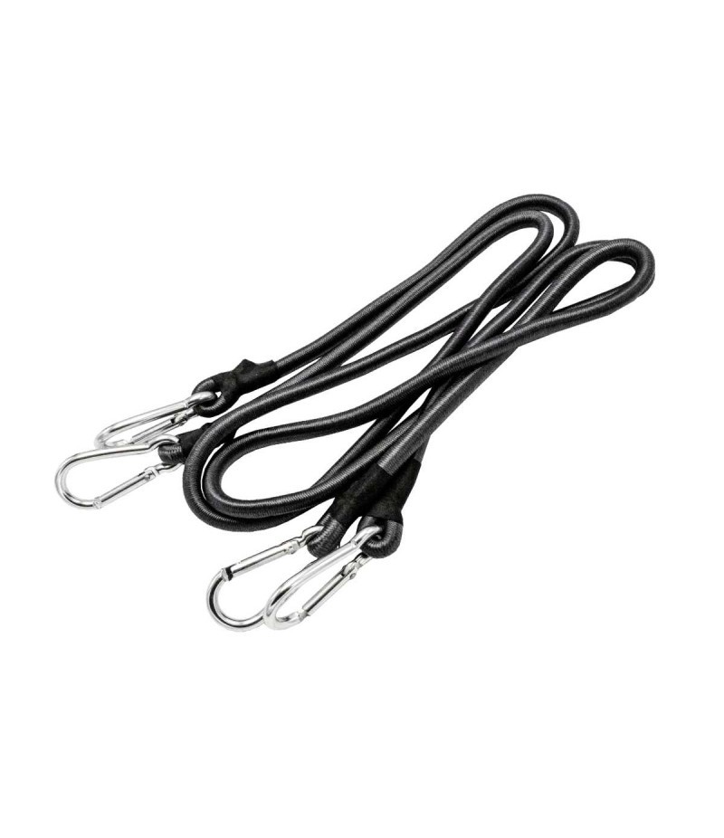 [lt82336] Cordelina elastica cu carabina, 10x1250 mm, 2 buc, gri, LT82336 Lumytools