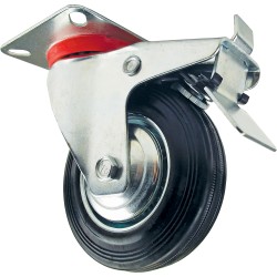 Roata furca pivotanta, frana - 100x30mm Venus