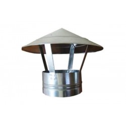 [486074] Capac terminal simplu pentru cos fum, tabla neagra 120mm Venus