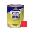 Vopsea alchidica pentru lemn / metal, lucioasa, Pitura, interior / exterior, rosu inchis V53260, 0.6 L Kober