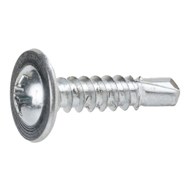 Șurub autoforant cu cap plat + saiba 4.2x41 zincat ph2