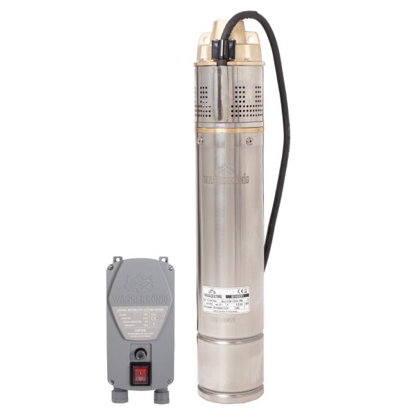 Pompa submersibila periferica Wasserkonig SI10551, diametru 4", 1500 W, debit 3060 l/h, inaltime refulare 105 m
