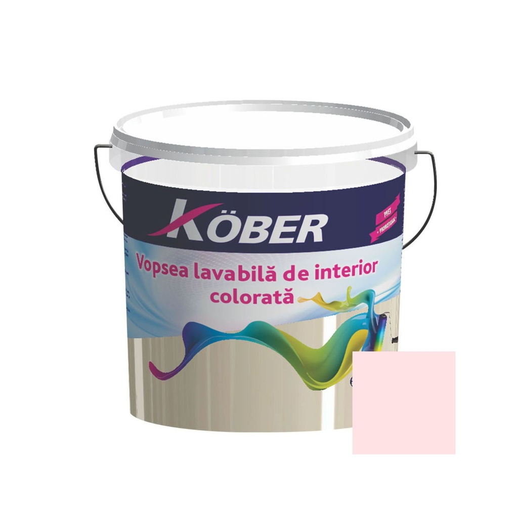 Vopsea lavabila interior, roz quartz V8320, 8.5l Kober