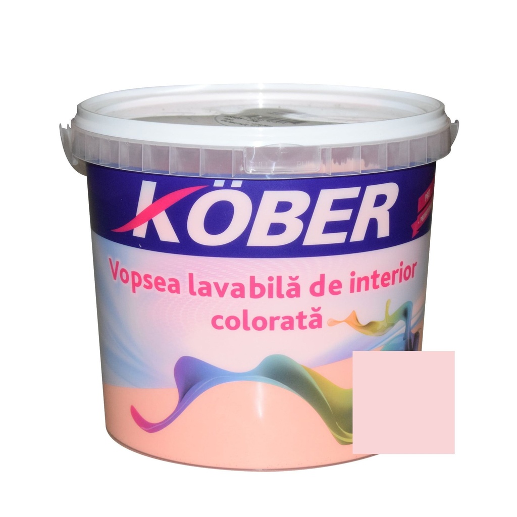 Vopsea lavabila interior, colorata, Kober, flamingo V8325, 8.5 L