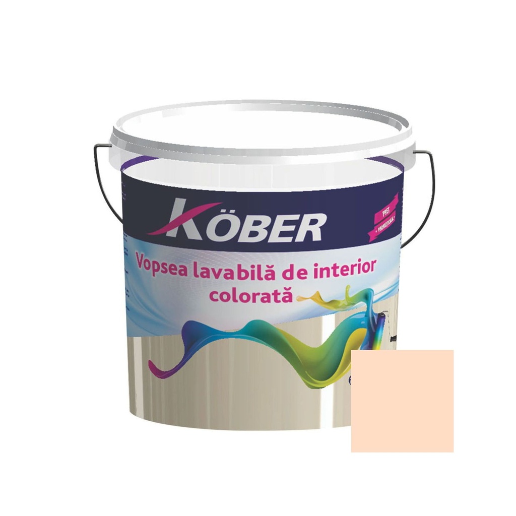 Vopsea lavabila interior, piersica V8330, 8.5l Kober