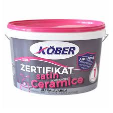 Vopsea ultralavabila Zertifikat cu microsfere ceramice, satin, alba, interior / exterior, 3l Kober