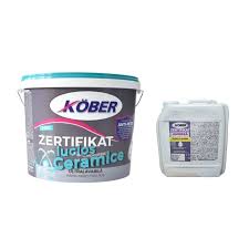Vopsea ultralavabila Zertifikat cu microsfere ceramice, lucios, alba, interior / exterior, 15 L + amorsa antimucegai Kober, 3 L