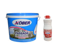 Vopsea superlavabila exterior Fassade, alba, 15l + amorsa Kober 3l, Kober