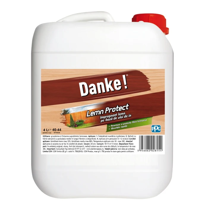[0727] Ulei de in pentru lemn, Lemn Protect, incolor, 4L Danke