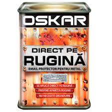 Vopsea alchidica Direct pe rugina Oskar, interior / exterior, argintiu - lovitura de ciocan, 0.5 L