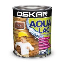 [14423] Lac pentru lemn Aqua Lac, castan, pe baza de apa, interior / exterior, 0.75l Oskar