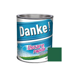 Vopsea alchidica pentru lemn / metal, Danke, exterior, verde inchis, 0.75 L