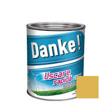 Vopsea alchidica pentru lemn / metal, exterior, galben mustar, 0.75l Danke