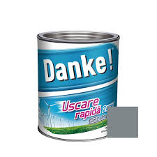 Vopsea alchidica pentru lemn / metal, Danke, exterior, gri metal, 4 L