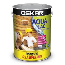 Lac pentru lemn Oskar Aqua Lac, tec, pe baza de apa, interior / exterior, 5 L