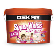 Vopsea superlavabila interior, Superweiss Satin, rezistenta la mucegai, alb, 2.5l Oskar