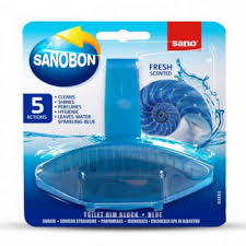Odorizant solid pentru vasul toaletei, Bon Blue, 55g Sano