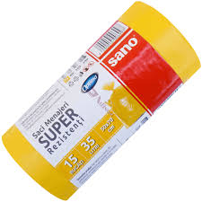 Saci menajeri Optima Super 35l/15 50*70, 15buc galbeni Sano