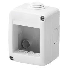 [gw27002] Doza aparenta GW27002, 2 module, IP40, gri, pentru priza / intrerupator Gewiss 