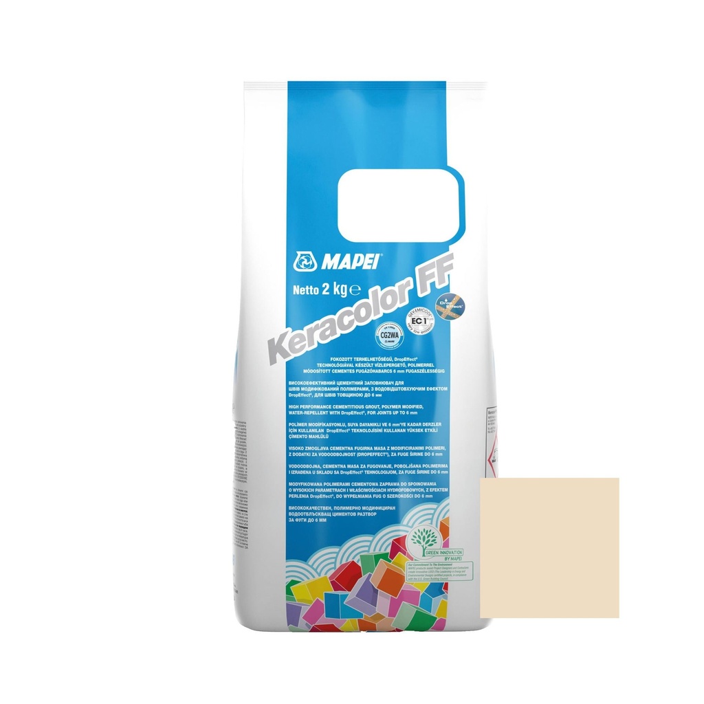 Chit de rosturi gresie si faianta Keracolor FF131 vanilla, interior/exterior, 2kg Mapei