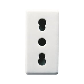 [gw20203] Priza schuko simpla System GW20203, incastrata, modulara - 1, contact de protectie, alba Gewiss 