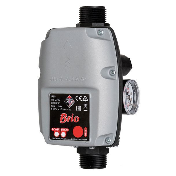 [brio] Prescontrol cu manometru BRIO, 230 V, max. 12 A, max. 10 bari  Italtecnica 
