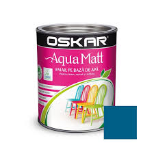 Vopsea pentru lemn / metal, Aqua Matt, interior / exterior, pe baza de apa, turcoaz couture, 0.6l Oskar