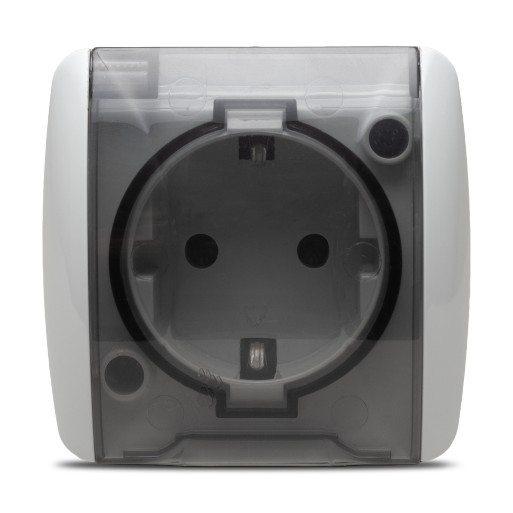 [152458] Priza Capac CP PT IP54 Alb Eva Elbi