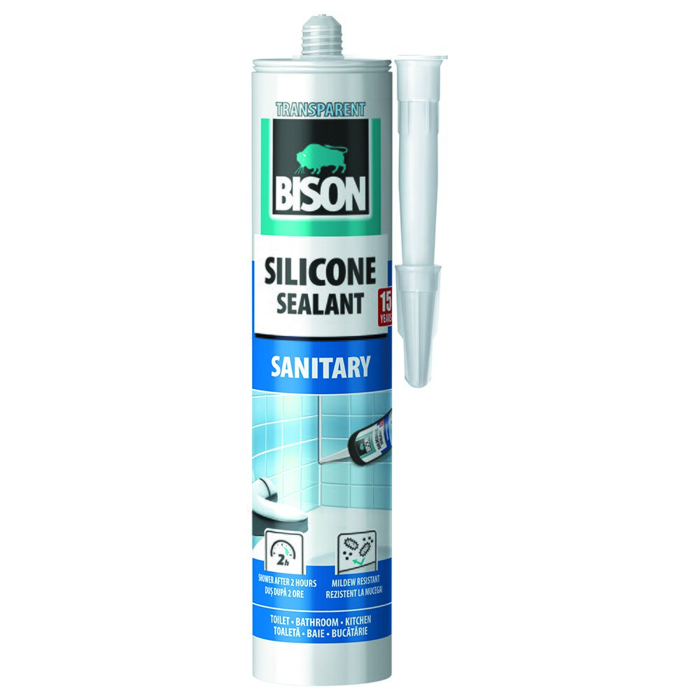 [423006] Silicon sanitar transparent 280ml, Bison