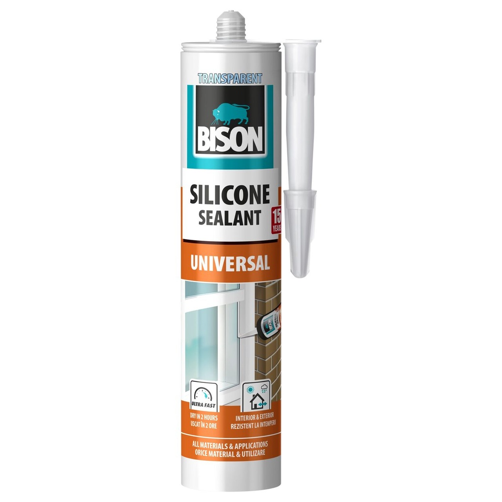 [423008] Silicon universal transparent, 280ml, Bison
