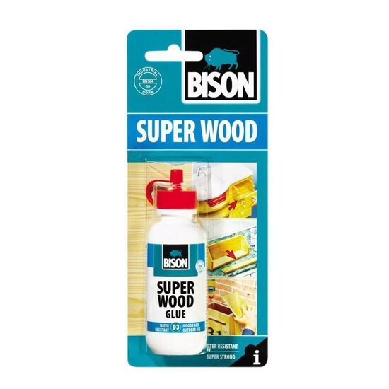 Adeziv pentru lemn rezistent la apă D3 Super Wood, 75g Bison