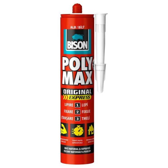 [428976] Adeziv și etanșeizant MS Polimer BISON Poly Max Original Express, 425g alb