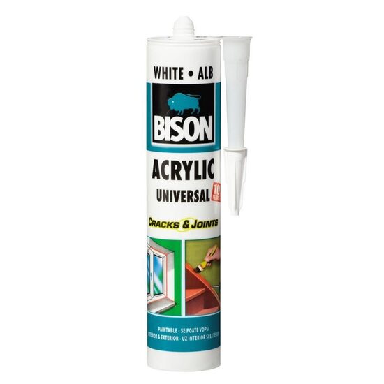 Etanșeizant acrilic Acrylic, 300ml, alb Bison