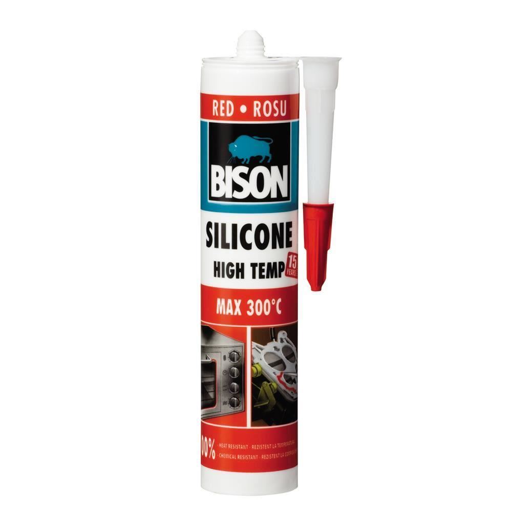 [425102] Silicon rezistent la temperaturi ridicate BISON High Temp, roșu, 280ml