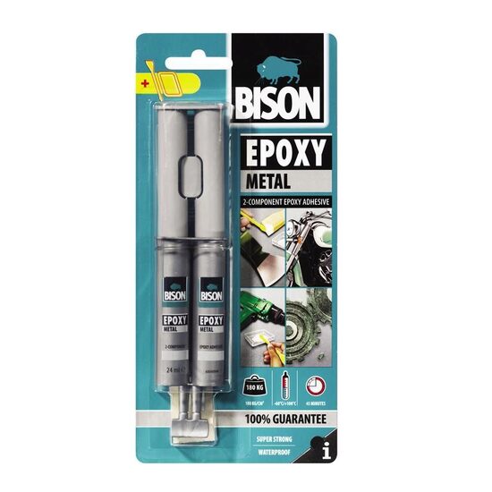Adeziv bicomponent cu aspect metalic Epoxy Metal, 2 x12ml Bison