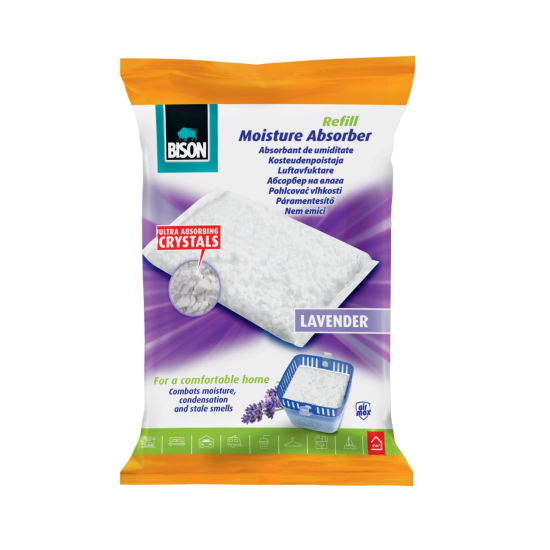 Rezervă pentru absorbant de umiditate Air Max, 450g, parfum lavandă Bison