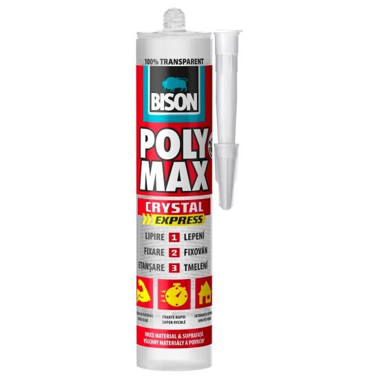 [428977] Adeziv și etanșeizant MS Polimer BISON Poly Max Crystal Express, transparent, 300g
