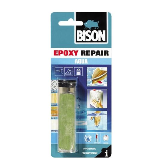 [400032] Chit epoxidic bicomponent rezistent la apă BISON Epoxy Aqua, 56g