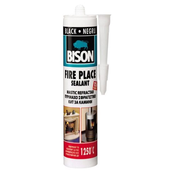 [428001] Mastic refractar rezistent la temperaturi ridicate, BISON Fire Place Sealant 1250°C, 530g
